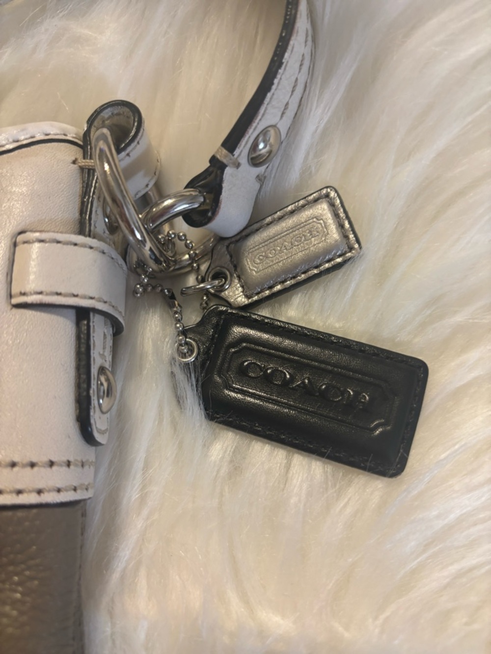 Coach Laura Y2K Gray, White & Silver Hobo Bag - Picture 7 of 10